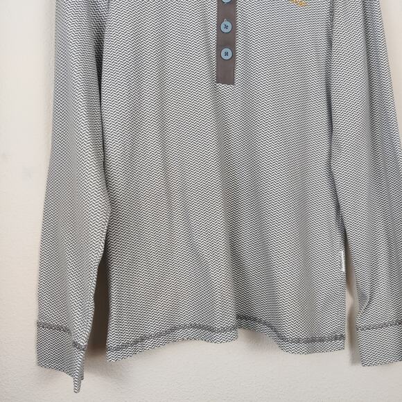 Horseware Ireland Cara Gray Chevron Equestrian Polo Long Sleeve Large Preppy - Picture 4 of 12
